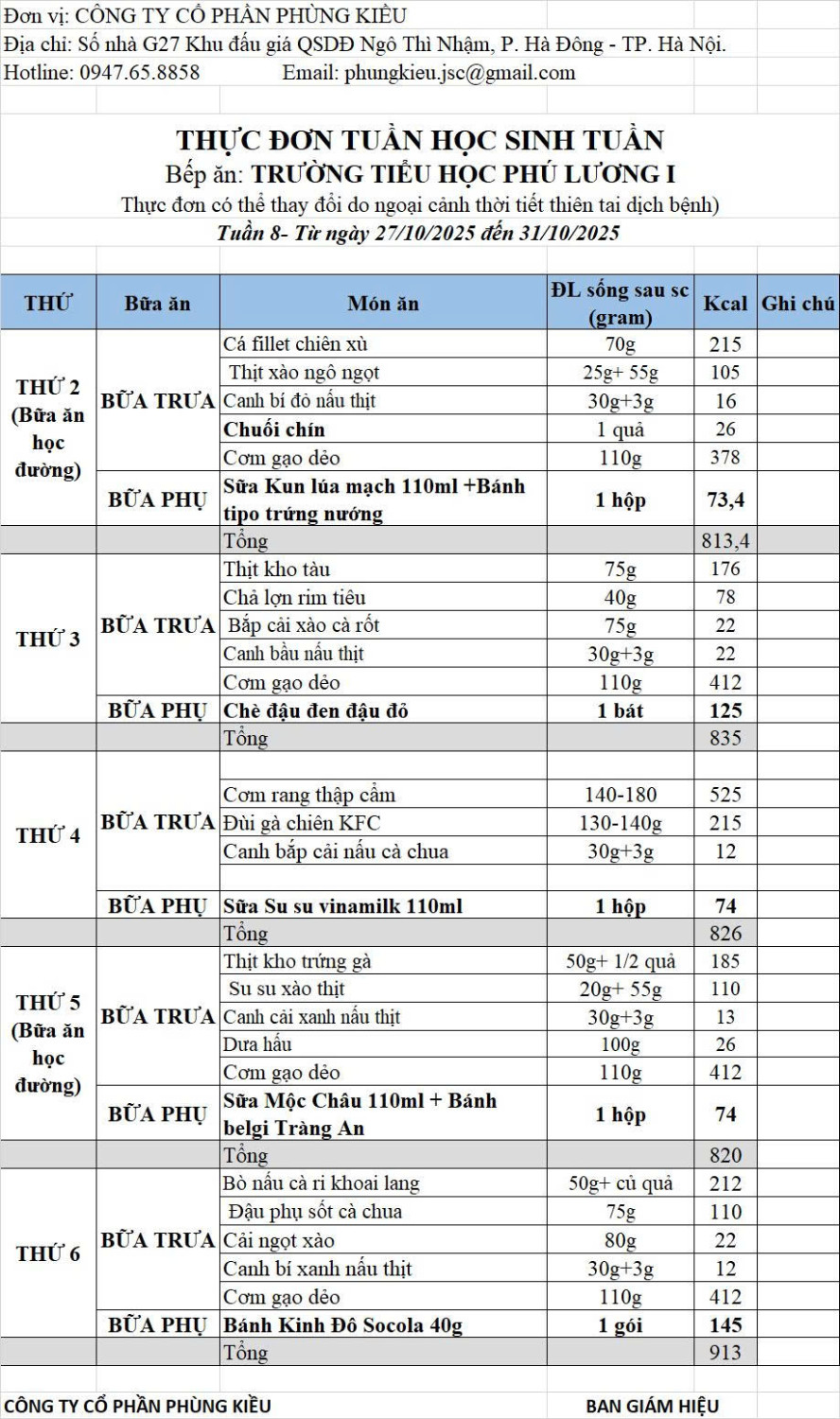 Tuần 8 từ 27 10 đến 31 10