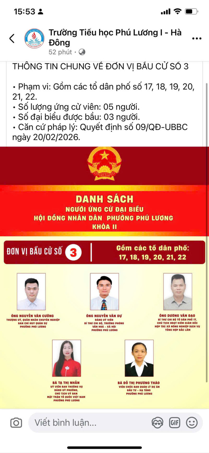 THÔNG TIN CHUNG VỀ ĐƠN VỊ BẦU CỬ SỐ 3 • Phạm vi: Gồm các tổ dân phố số 17, 18, 19, 20, 21, 22. • Số lượng ứng cử viên: 05 người. • Số đại biểu được bầu: 03 người.