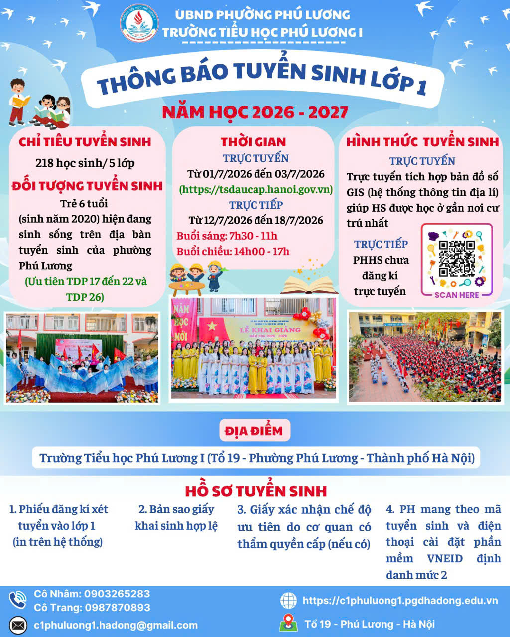 TS LỚP 1 NH 2026 2027