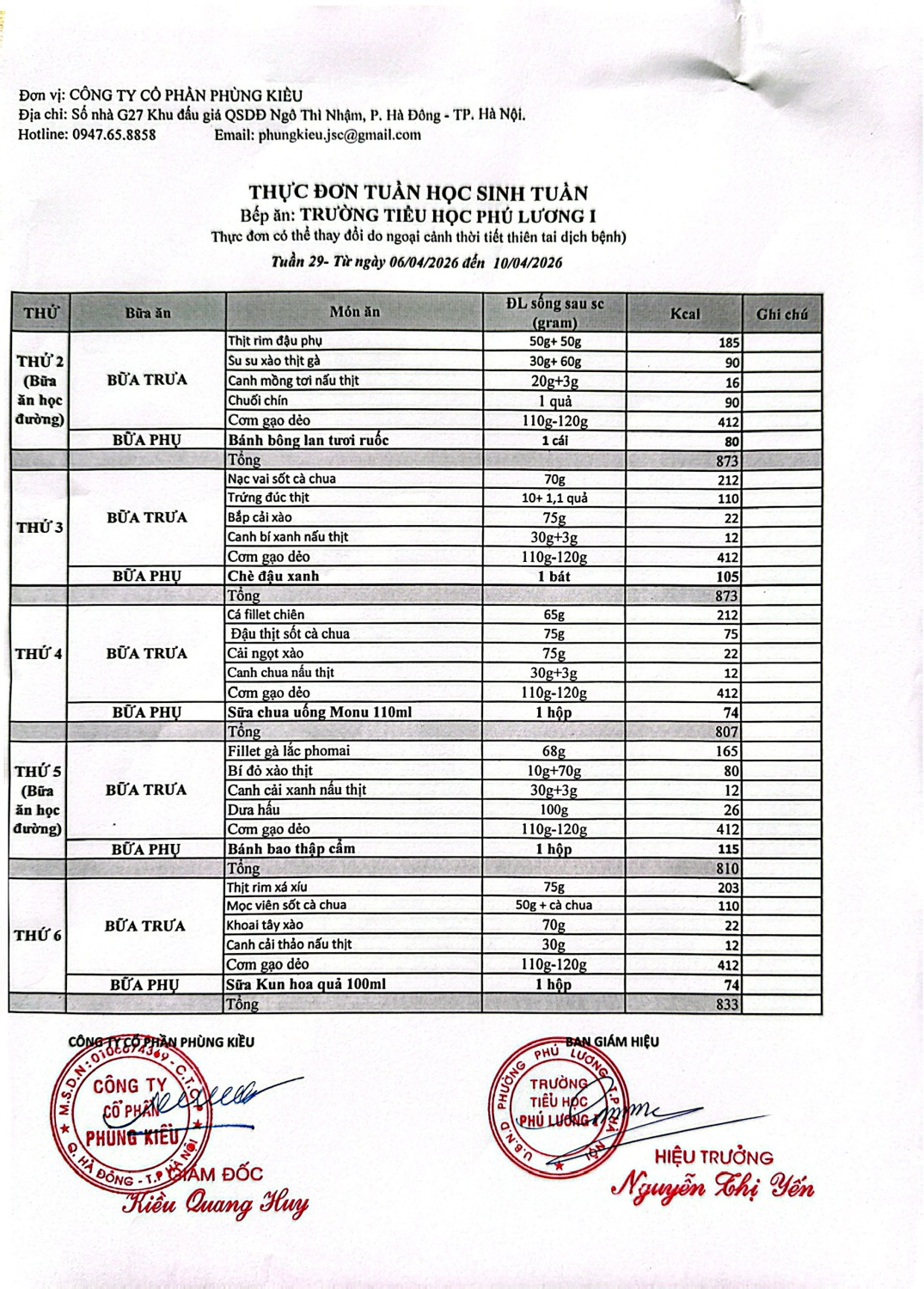 Tuần 29 ngày 6 4 đến 10 4 2026