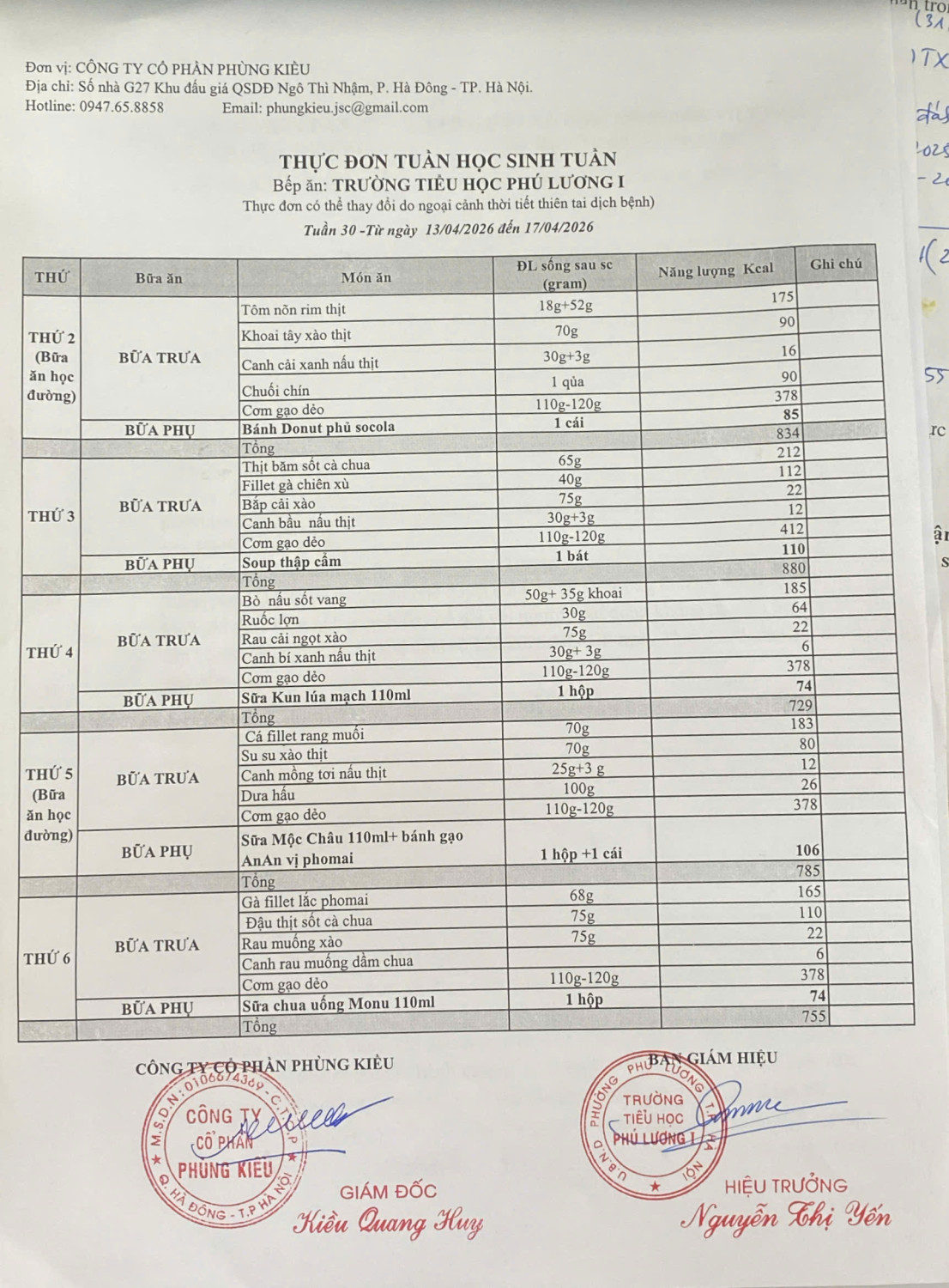 Tuần 30 từ 13 4 đến 17 4 2026