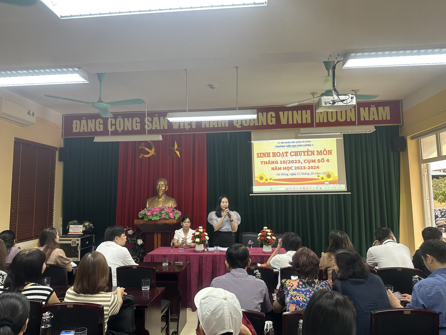 SINH HOẠT CHUYÊN MÔN CỤM SỐ 4 TẠI TRƯỜNG TH PHÚ LƯƠNG I