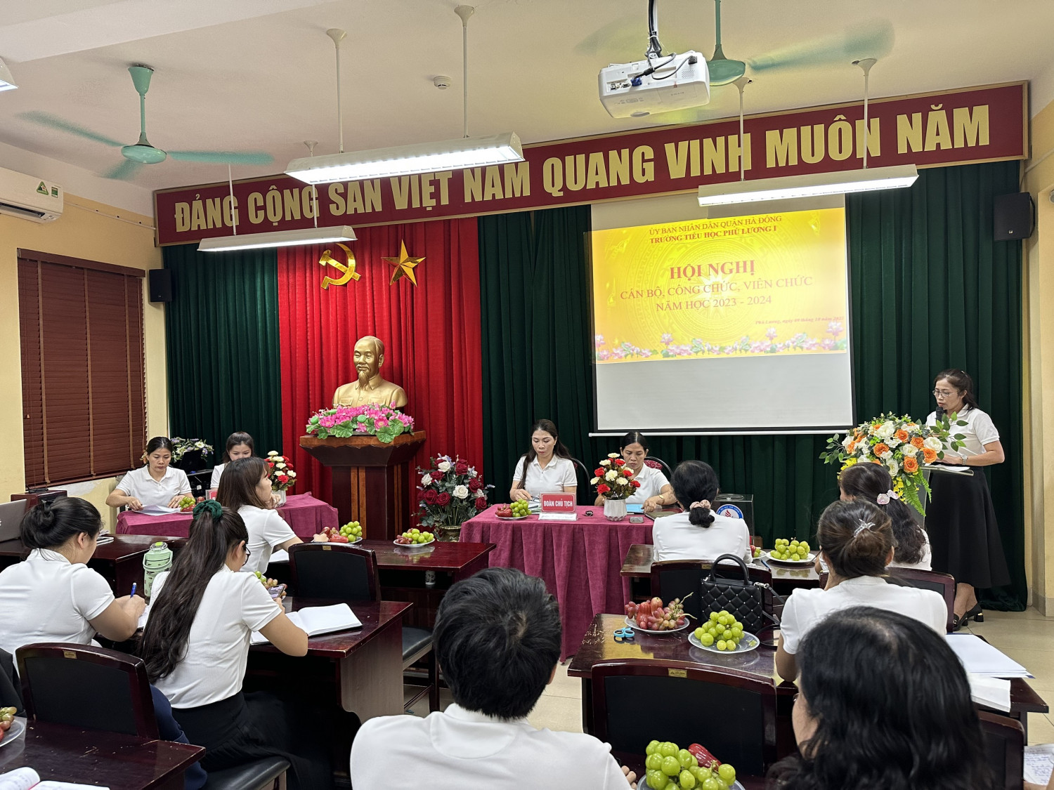 HỘI NGHỊ CÁN BỘ, CÔNG CHỨC, VIÊN CHỨC TRƯỜNG TIỂU TH PHÚ LƯƠNG I NĂM HỌC 2023-2024